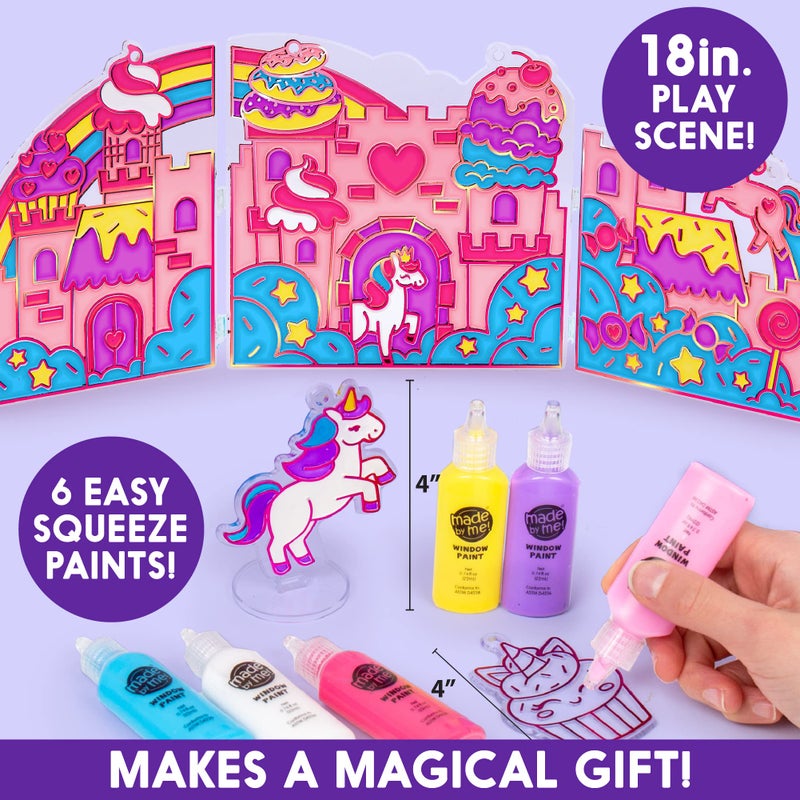 Made By Me Paint & Create Window Art Worlds Unicorn Kit â€“ DIY Suncatcher Kit for Kids Ages 6+ â€“ Create Your Own Suncatchers & Window Clings - Image 2