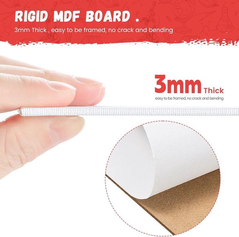 Simetufy 64 Pack 5x7 inch Flat Canvas Boards for Kids Painting, Small Canvas Panels Blank- Gesso Primed Acid-Free 100% Cotton for Acrylics Oil Watercolor Tempera Paints - Image 4