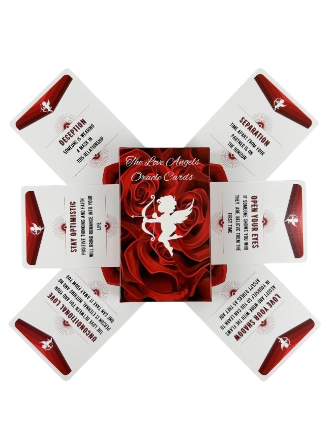 NIBEMINENT Angel of Love Divination Card, Message Card, Destiny Prediction Deck, Tarot Card, Divination Book, Family Gathering Board Game, Card Game - Image 1