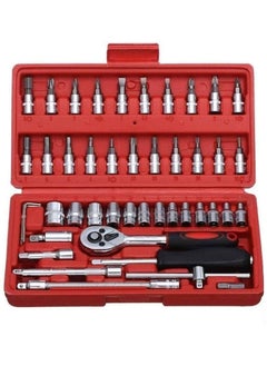 Mikriz 46 in 1 Pcs Tool Kit Screwdriver and Socket Set Multi Purpose Combination Tool Case Precision Socket Set  - Image 1