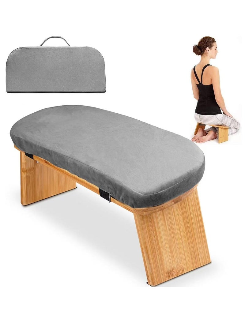 يوكا مقعد التأمل (18 بوصة × 7 بوصة × 6 بوصة)، كرسي تأمل قابل للطي، ملحقات التأمل، مقاعد الصلاة، مثالي لتأمل أعمق، هدايا رائعة للنساء - Image 1