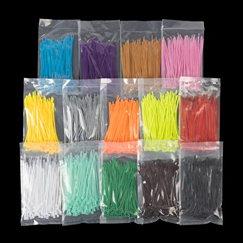 XINGO 1400 PCS Colored Zip Ties 4 Inch, Multicolor Zip Ties, Mix Packed 14 Color Plastic Wire Ties Assortment for Home Office Garden Garage and Workshop - Image 2