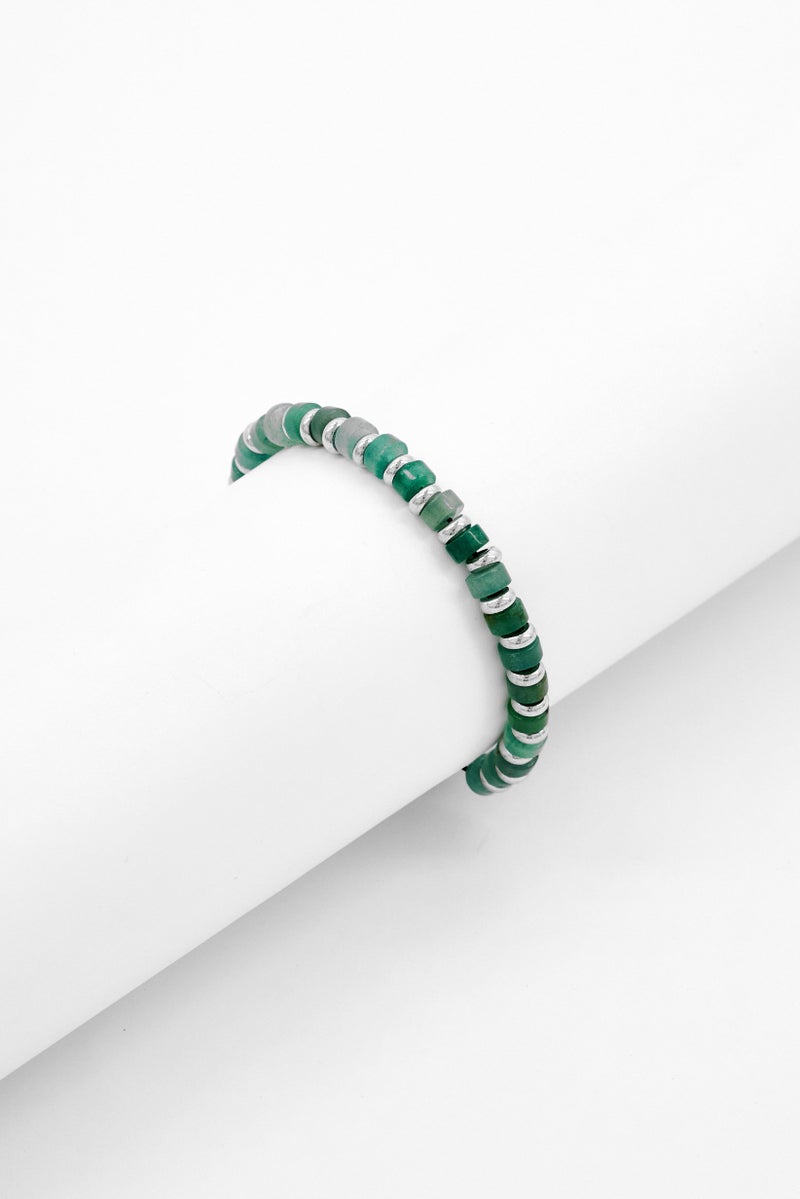 NAUTICA Men Beaded Stainless Steel Bracelet, Multicolor - Image 1