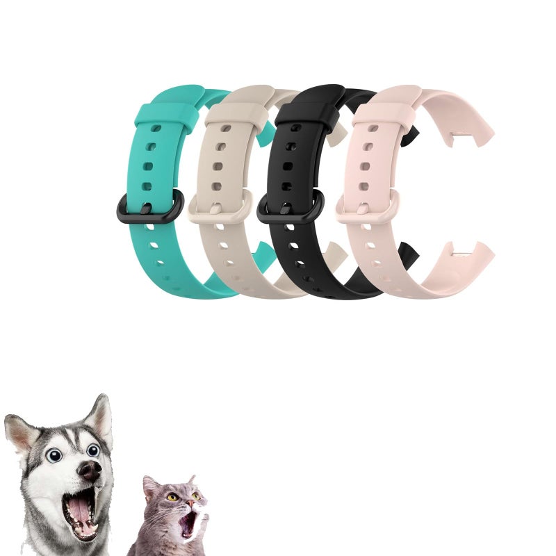 KASTWAVE 4-Pack Replacement Straps Compatible with Redmi Watch 1 Lite/Xiaomi Mi Watch Lite – Soft Silicone Sport Bands - Image 2