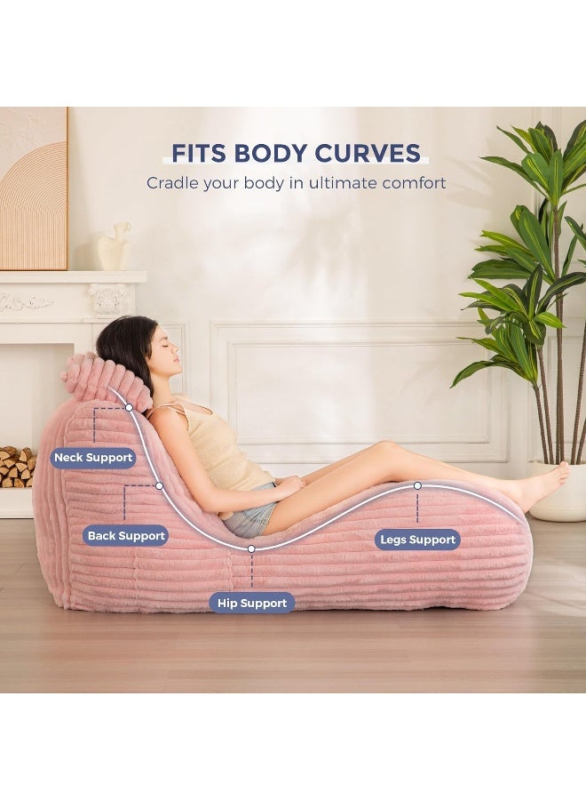 Zayn comforts كرسي استرخاء مريح من المخمل مع وسادة - Image 3