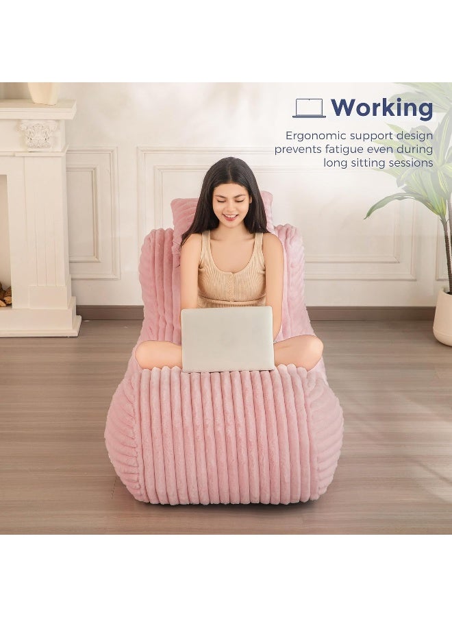 Zayn comforts كرسي استرخاء مريح من المخمل مع وسادة - Image 5