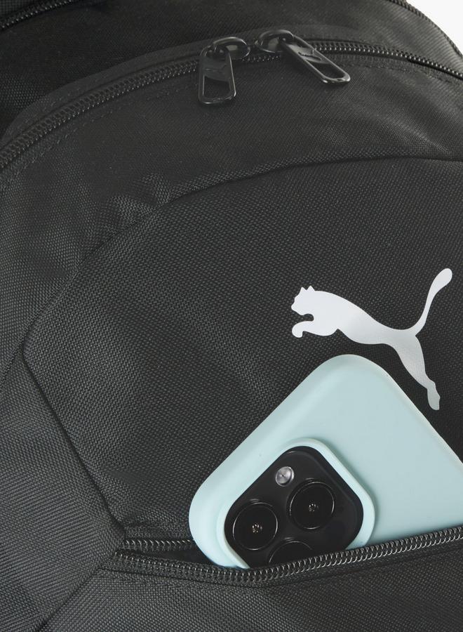 PUMA Logo Print School Backpack With Adjustable Shoulder Straps And Zip Closure - Image 5