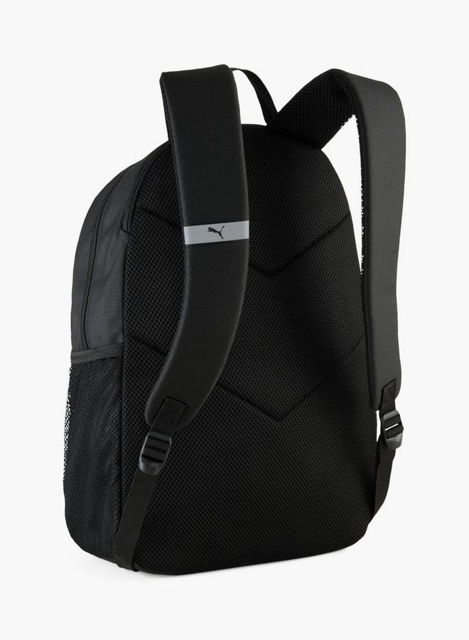 PUMA Logo Print School Backpack With Adjustable Shoulder Straps And Zip Closure - Image 2