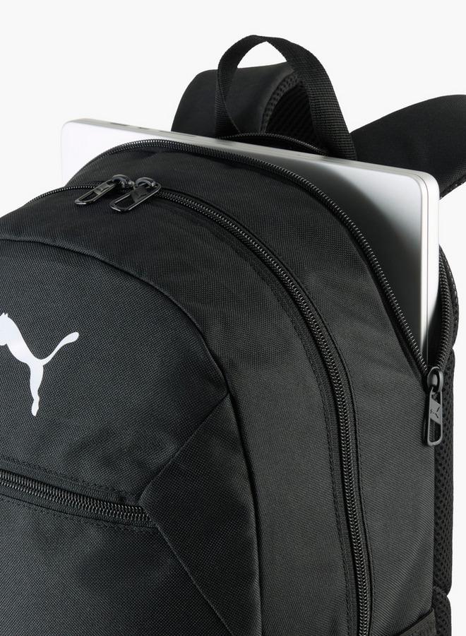 PUMA Logo Print School Backpack With Adjustable Shoulder Straps And Zip Closure - Image 4