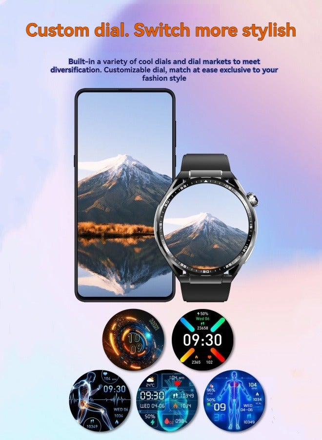 New smart sports watch ECG electrocardiogram blood pressure monitoring SOS scientific sleep non-invasive blood sugar physical health detection smart watch - Image 2