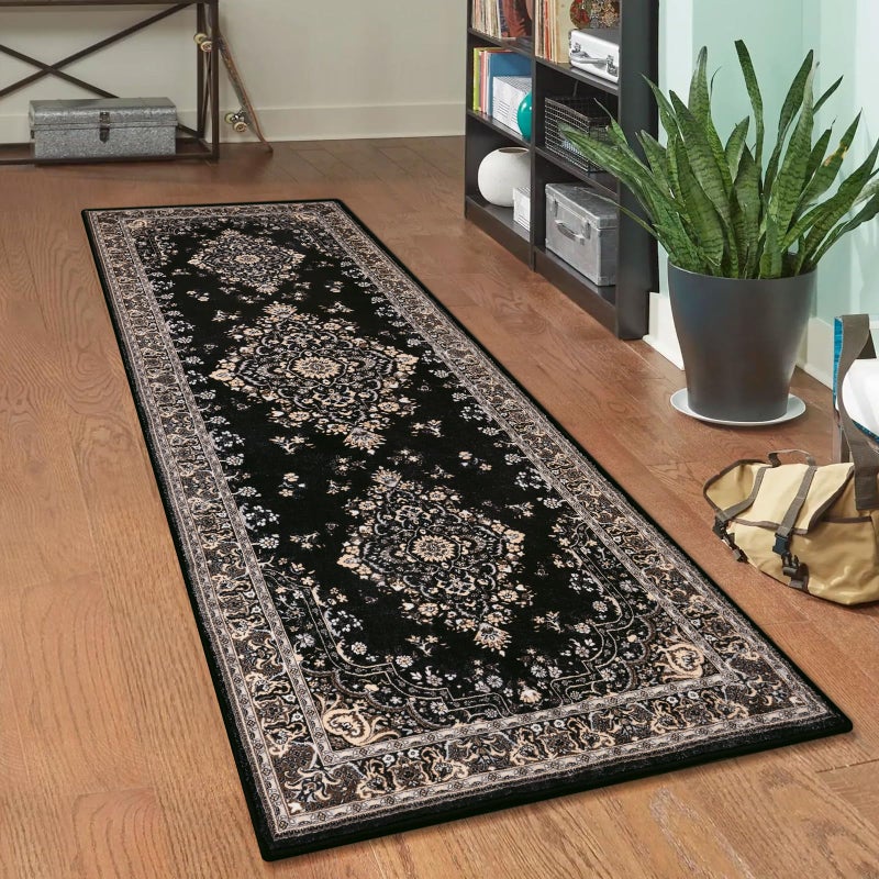Homore Vintage Runner Rug-2x6 Hallway Runner Brug للمدخل غير القابل للانزلاق قابلة للغسل سجادة فو ، صوف صوف منخفض السجاد عداء للمطبخ المطبخ الأمامي الداخلي غرفة المعيشة الغسيل. - Image 4