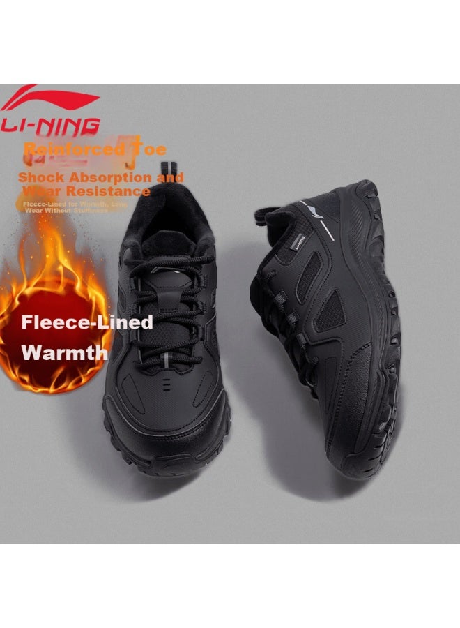 Li-ning Fleece-lined Warmth Men's Thickened Casual Sports Running Shoes Durable Trendy Sneakers - Image 1