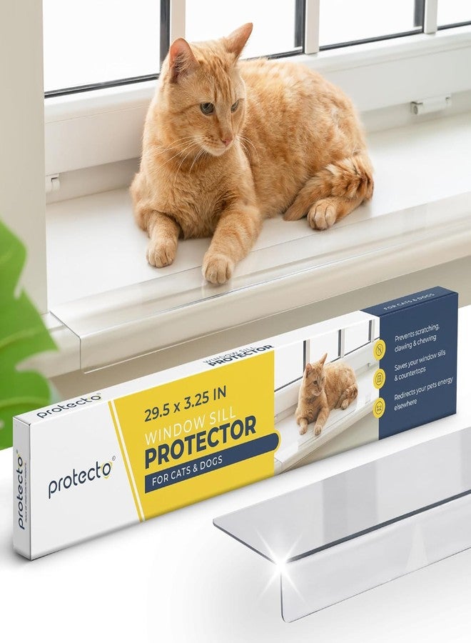 PROTECTO Clear Window Sill Protector - 75X8.5cm Ultra-Strong Window Guards from Dog & Cat Scratching Chewing & Clawing, Keep Your Sill Smooth & Paws Safe, Anti Scratch Window Sill Cover Protection - Image 1