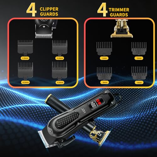 LQT® Men's Professional Hair Clippers Kit，Cordless & Corded Barber Clippers Set，Grooming Rechargeable Beard Trimmer with Adjustable Blade Black - Image 2