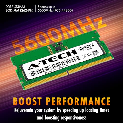 A-TECH ATech 16GB Kit 2x8GB DDR5 5600MHz PC544800 CL46 SODIMM 11V NonECC Unbuffered SODIMM 262Pin Laptop Computer RAM Memory Upgrade Modules - Image 3
