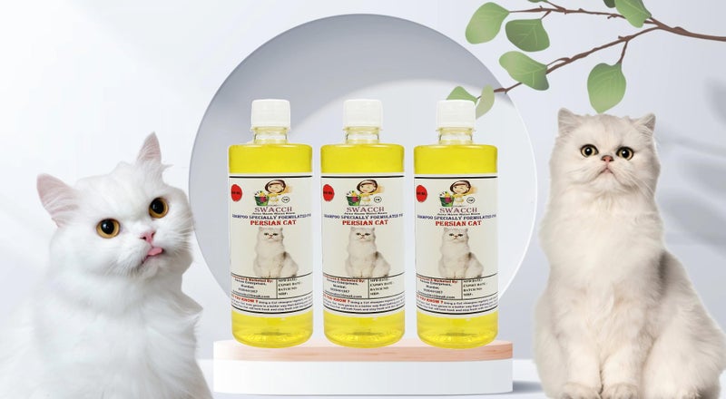 SWACCH Shampoo Specially FORMULATED for Persian Cat (500ML) (Pack of 3) Lemon - Image 2