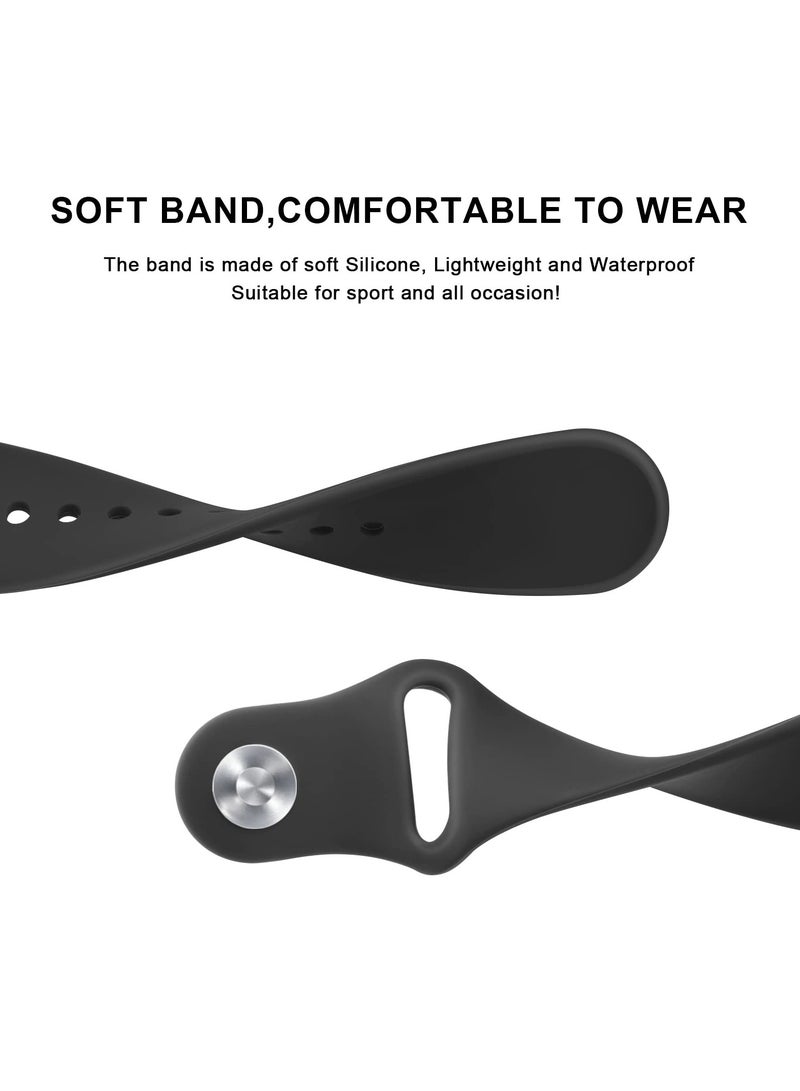 Silicone Replacment Band Compatible with Samsung Galaxy Watch 7,FE,6 / 6 Classic,5 / 5 Pro,4 / 4 Classic, Quick Release Silicone Straps for Women Men,Black - Image 3