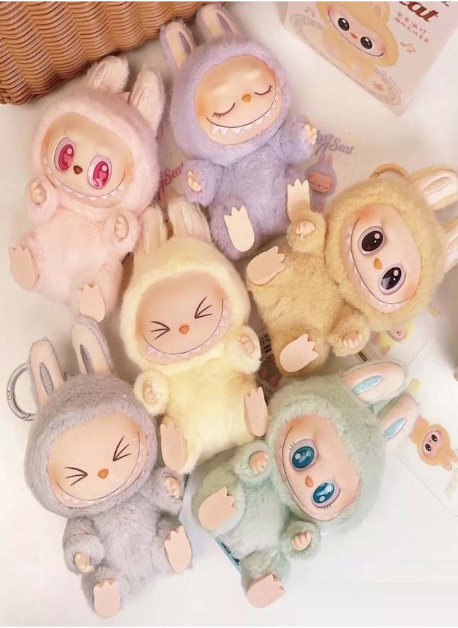 JOLLITY LLC New Labubu The Monsters Have A Seat Plush Doll Series Toy Keychain Green  - Image 3