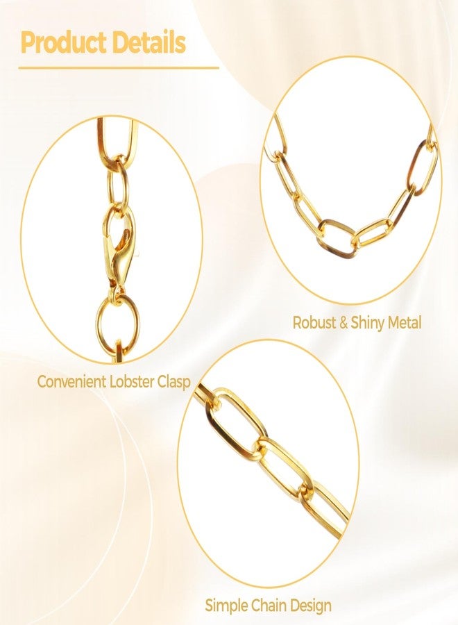 Anjetan 20 PCS Bracelet Necklace Chains, Simple & Elegant Charm Chain Bracelets and Necklaces, Golden-Plated, Lobster Clasp, Includes 10 Necklaces & 10 Bracelets for Daily Wear, DIY Presents - Image 3