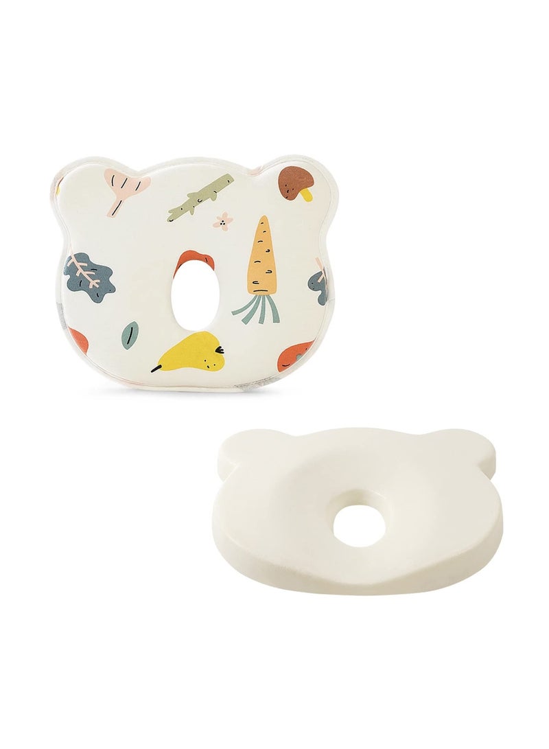 XiuWoo SYOSI Baby Pillow Breathable Set, with Pillowcase for Infants or Toddlers, Prevents Flat Head and Shapes Infant's - Image 1