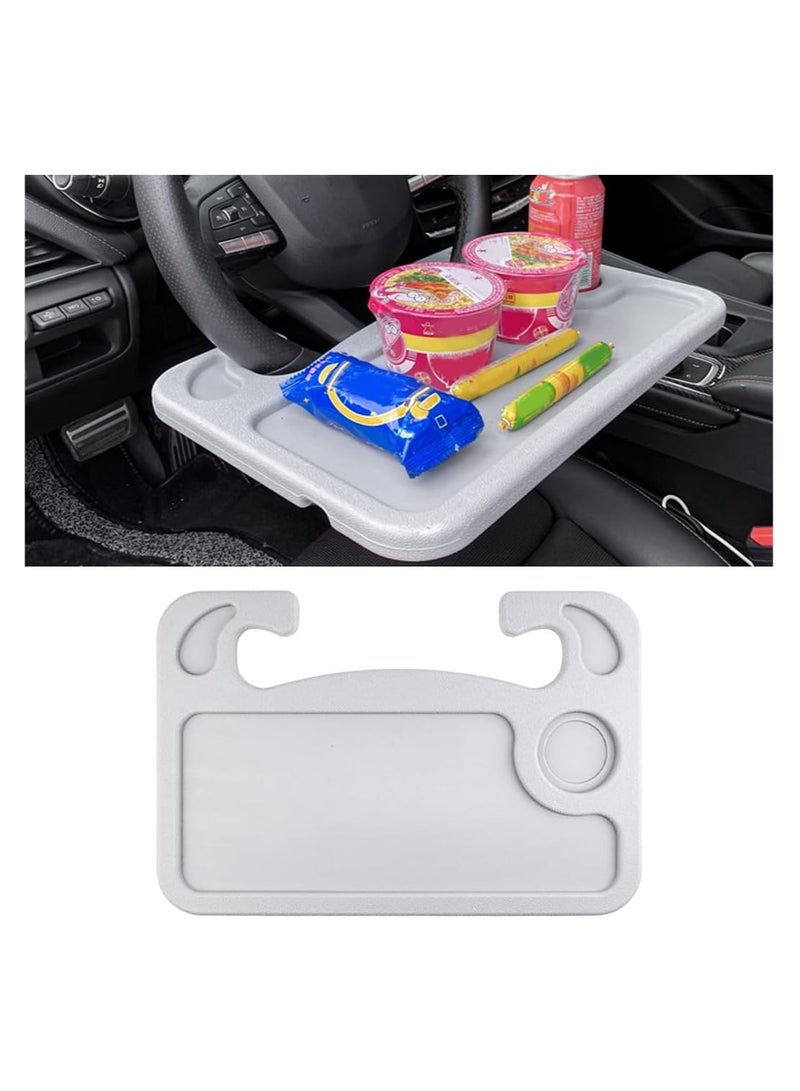 Bukela Car Tray Car Steering Wheel Desk for Laptop,Multipurpose Travel Car Accessories, Car Seat Stand Trays for Eating, Steering Wheel Under Table Console(Gray) - Image 1