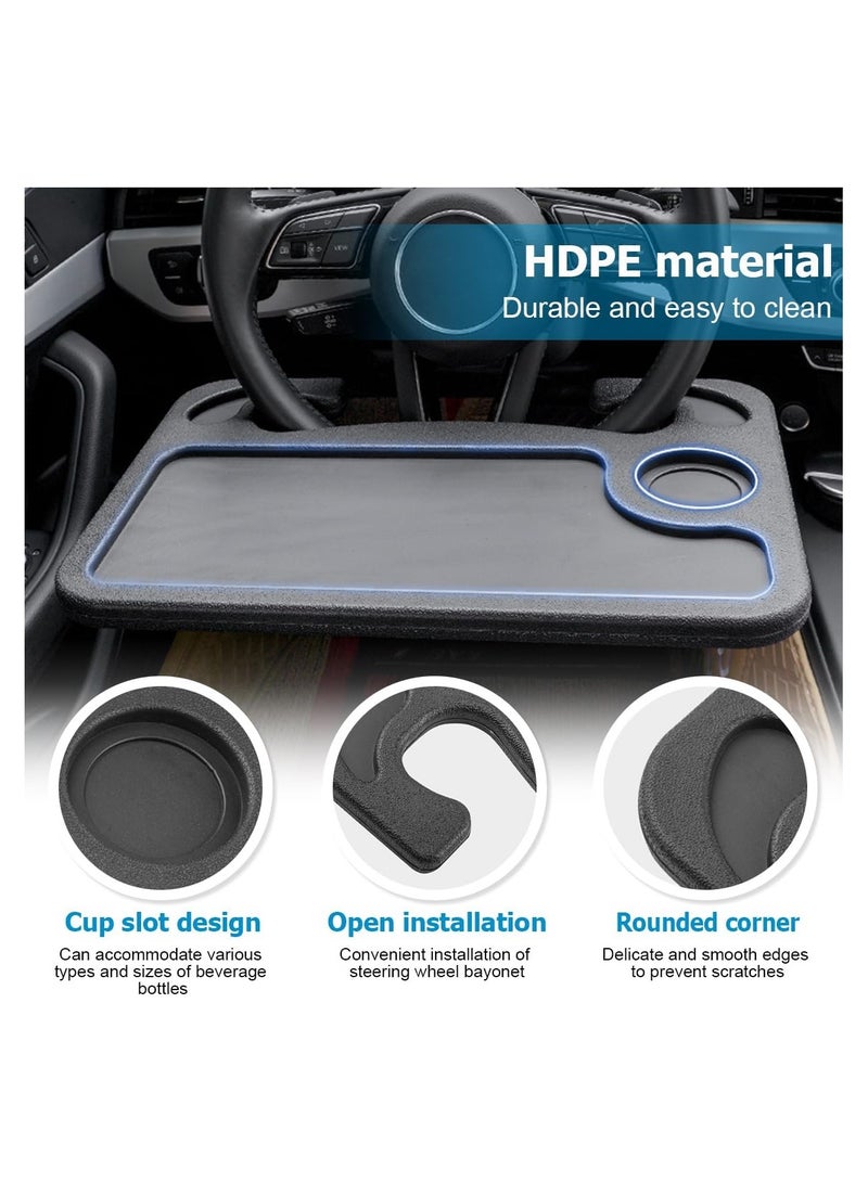 Bukela Car Tray Car Steering Wheel Desk for Laptop,Multipurpose Travel Car Accessories, Car Seat Stand Trays for Eating, Steering Wheel Under Table Console(Gray) - Image 4