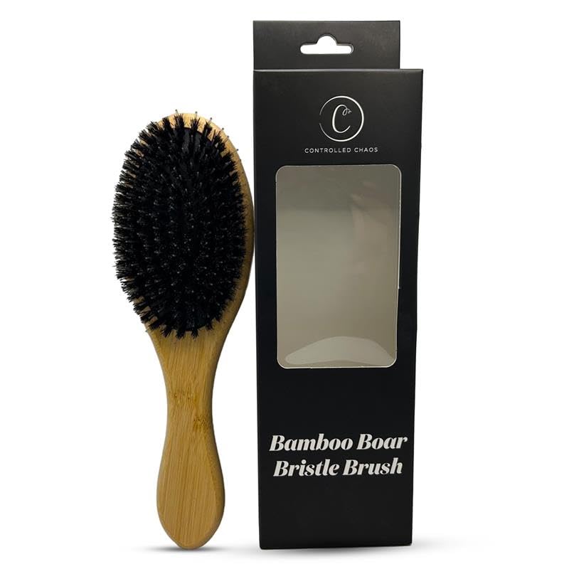Controlled Chaos Boar + Nylon Bristle Hair Brushâ€“Wooden Bamboo Hair Brush for Women & Men, Detangling Brush for Any Hair Type - Image 1