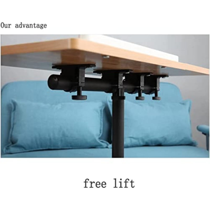 Table Lap Desk for Laptop Rolling Cart Tilting Overbed Bedside Table Overbed Desk Overbed Table with Wheels Adjustable Laptop Stand Sofa Side Table - Image 3