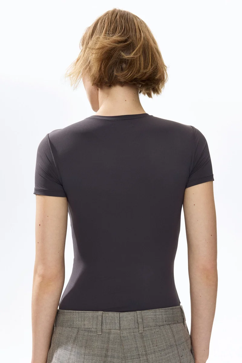 H&M  Short-sleeved microfibre body for Women | Best Price UAE