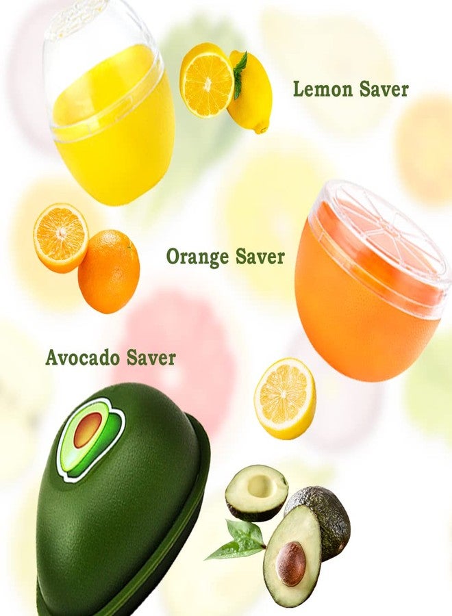 HMIEPRS 6 PCS Fruit and Vegetable Storage Containers, Reusable Storage Keeper, Lemon Orange Avocado Onion Garlic Tomato Shaped Saver Holder for Fridge, Refrigerator Crisper for Fruit and Vegetable - Image 3