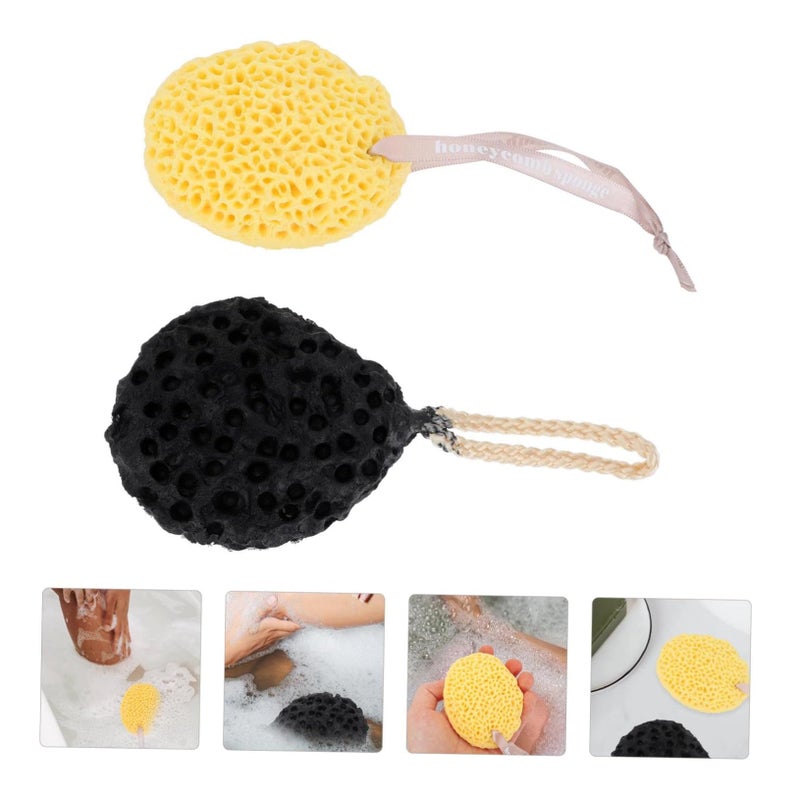 2Pcs Honeycomb Bath Sponge Exfoliating Seaweed Sponge For Soft Skin Men Women Kids - Image 4