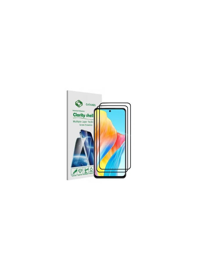 CATANES 2 Pack For Oppo A98 5G Screen Protector Tempered Glass Full Glue Back - Image 2