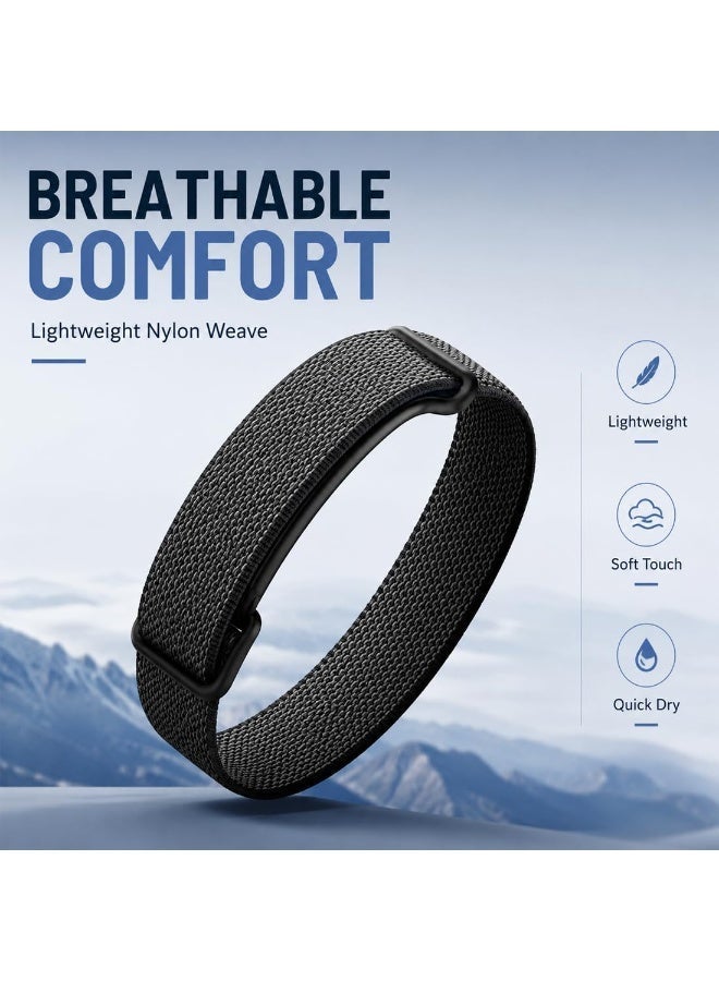 متوافق مع سوار ساعة Google Fitbit Air من النايلون، لساعات تتبع بدون شاشة، بمشبك من الفولاذ المقاوم للصدأ، جيد التهوية - Image 3