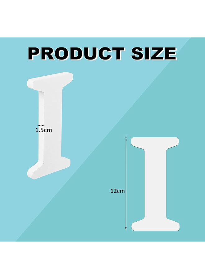 erorex Alphabet I Wooden Hanging Decorative Wall Letter For Children'S Bedroom Decor 12 Cm Length White I Hcr 4702I - Image 2