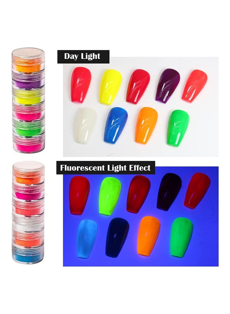 SYOSI بودرة أظافر مكونة من 24 لونًا، بودرة أظافر لامعة لامعة فائقة الدقة، بودرة أظافر لامعة ثلاثية الأبعاد لتزيين الأظافر بنفسك - Image 4