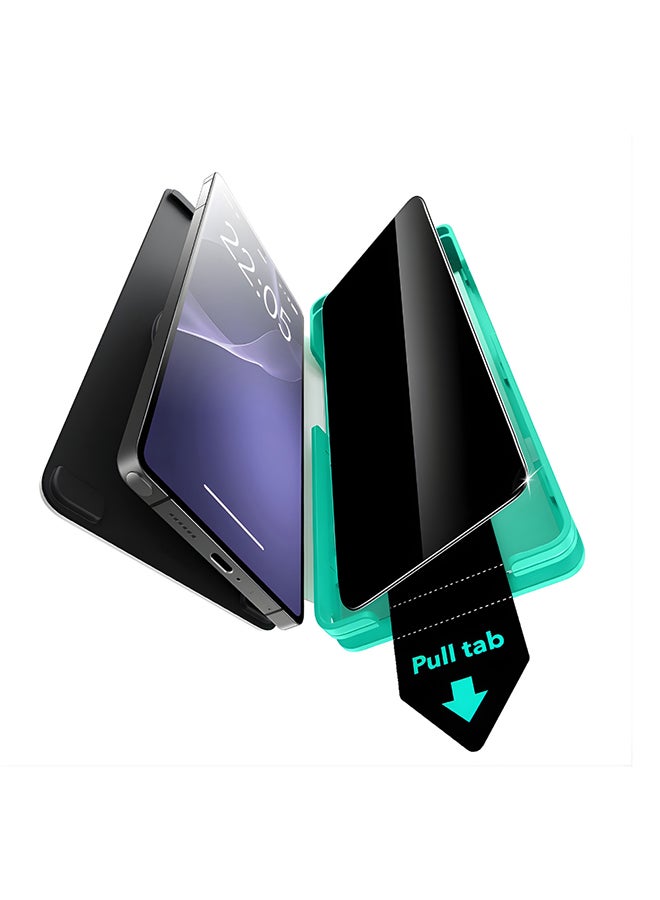 اي اس ار ESR واقي شاشة خصوصية 1pcs لـ Samsung S25 Ultra، زجاج مقوى مضاد للتجسس والخدش، مع أداة إزالة الغبار التلقائي، أسود - Image 1