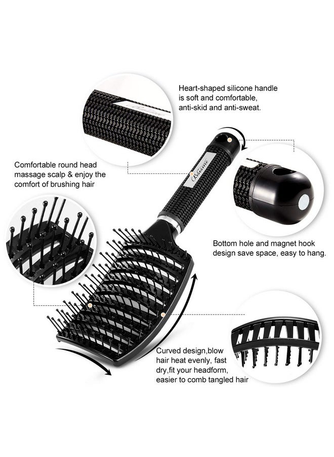 Bsisme - Hair Brush, Professional Curved Vented Brush for Faster Blow Drying for Women, Men, Paddle Detangling Brush for Wet Dry Curly Thick Straight Hair - Image 1