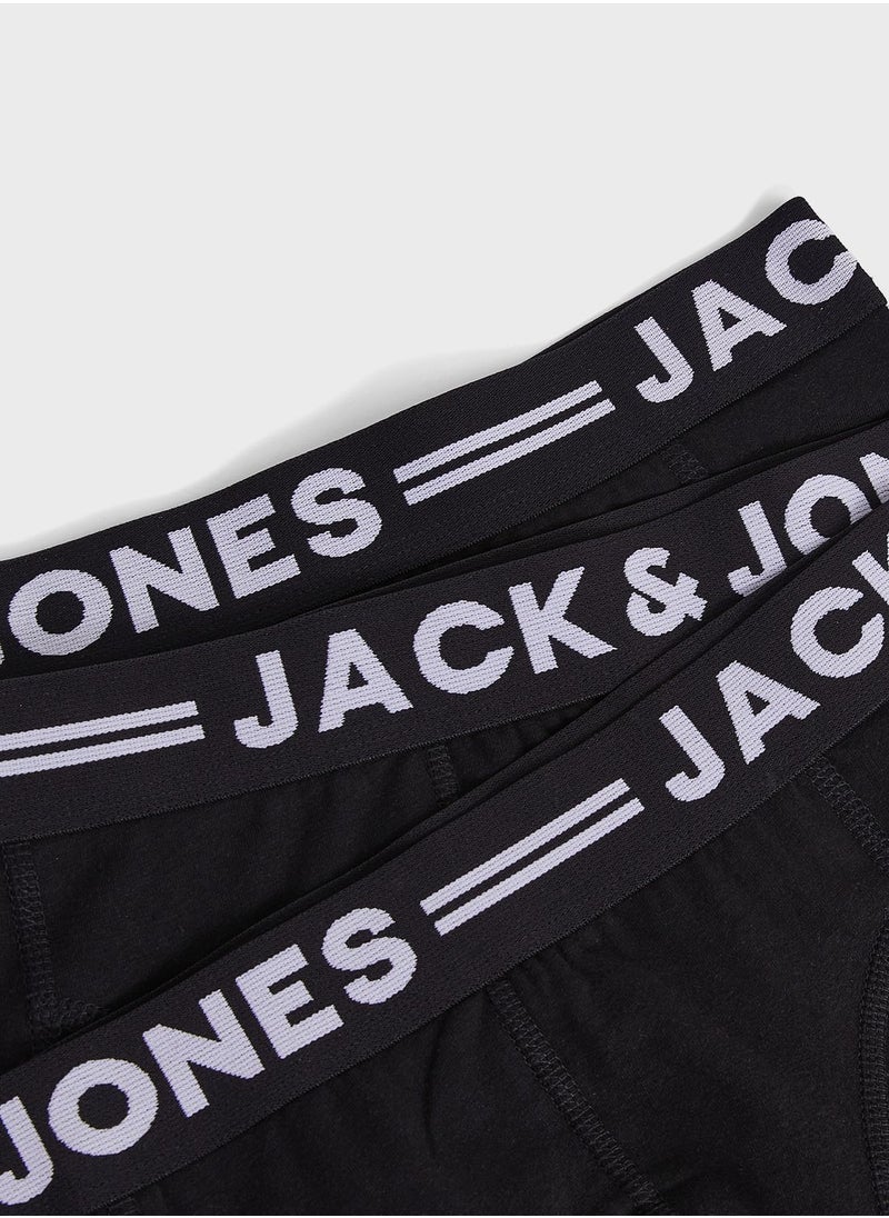 Jack & Jones Junior - Youth 3 Pack Logo Band Trunks - Image 1