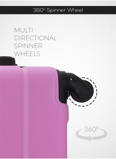 PARAJOHN Beta ABS Hardside Spinner Luggage Trolley Set Pink  - Image 4