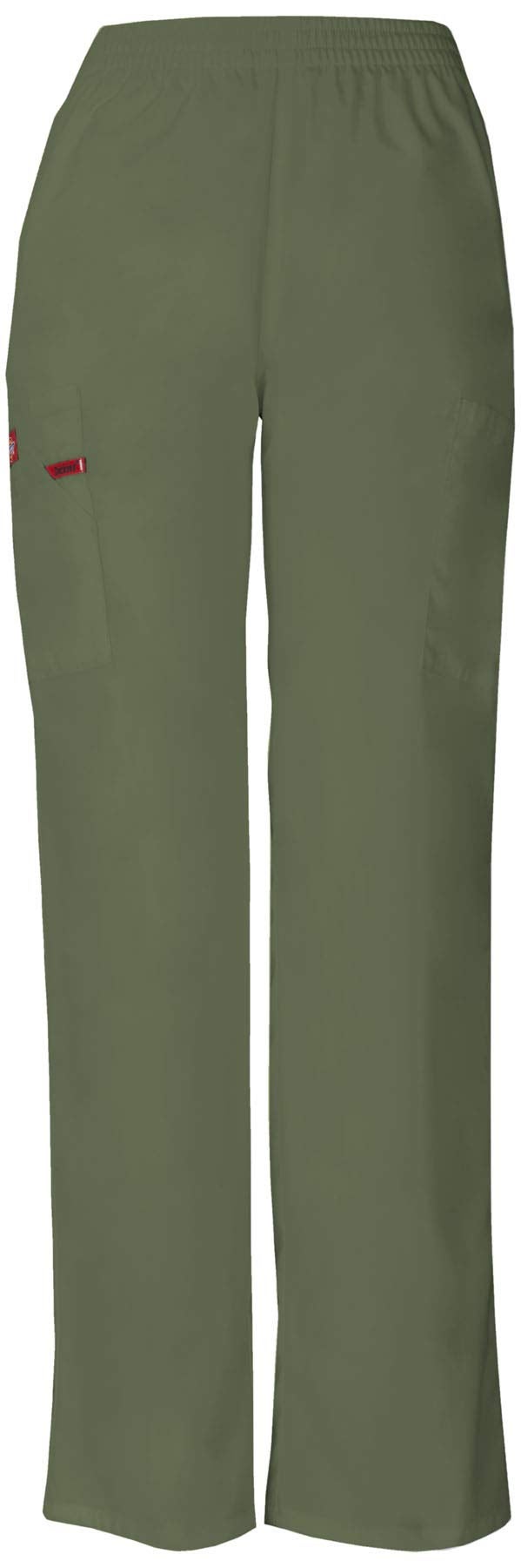 Dickies Women's EDS Signature Natural Rise Pull-On Pant, Olive, Large - Image 2