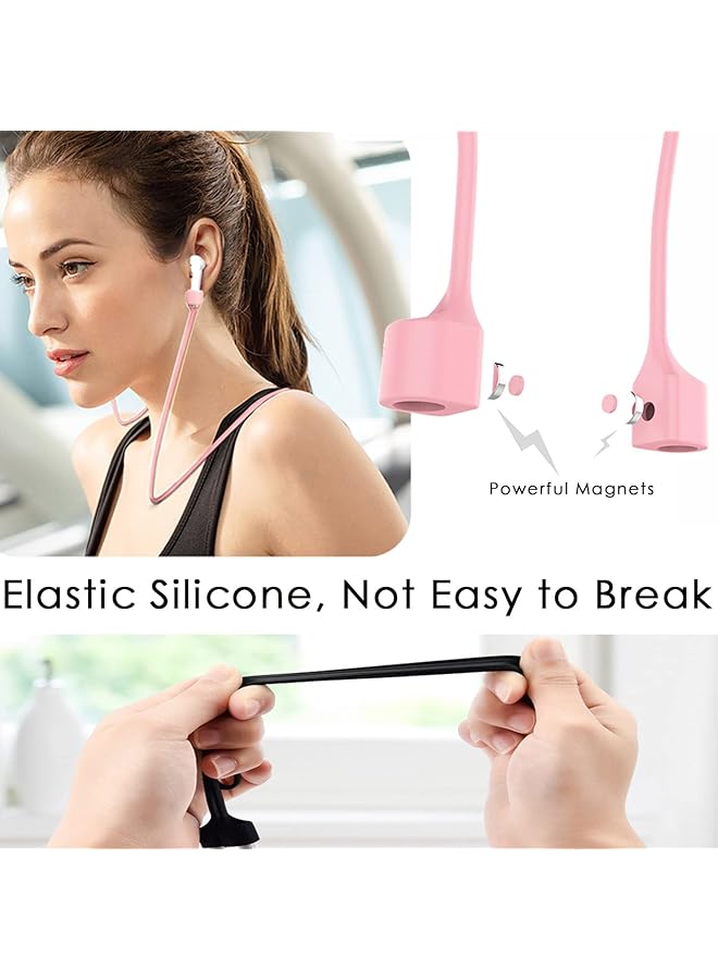 erorex 5 Pack Ultra Strong Magnetic Airpods Straps Anti Lost Cord For Airpods Accessories Silicone Sports Lanyard And Ear Hook For Airpods 1&2 Pro 3Rd And Pro 2 5 Anti Lost Straps - Image 3