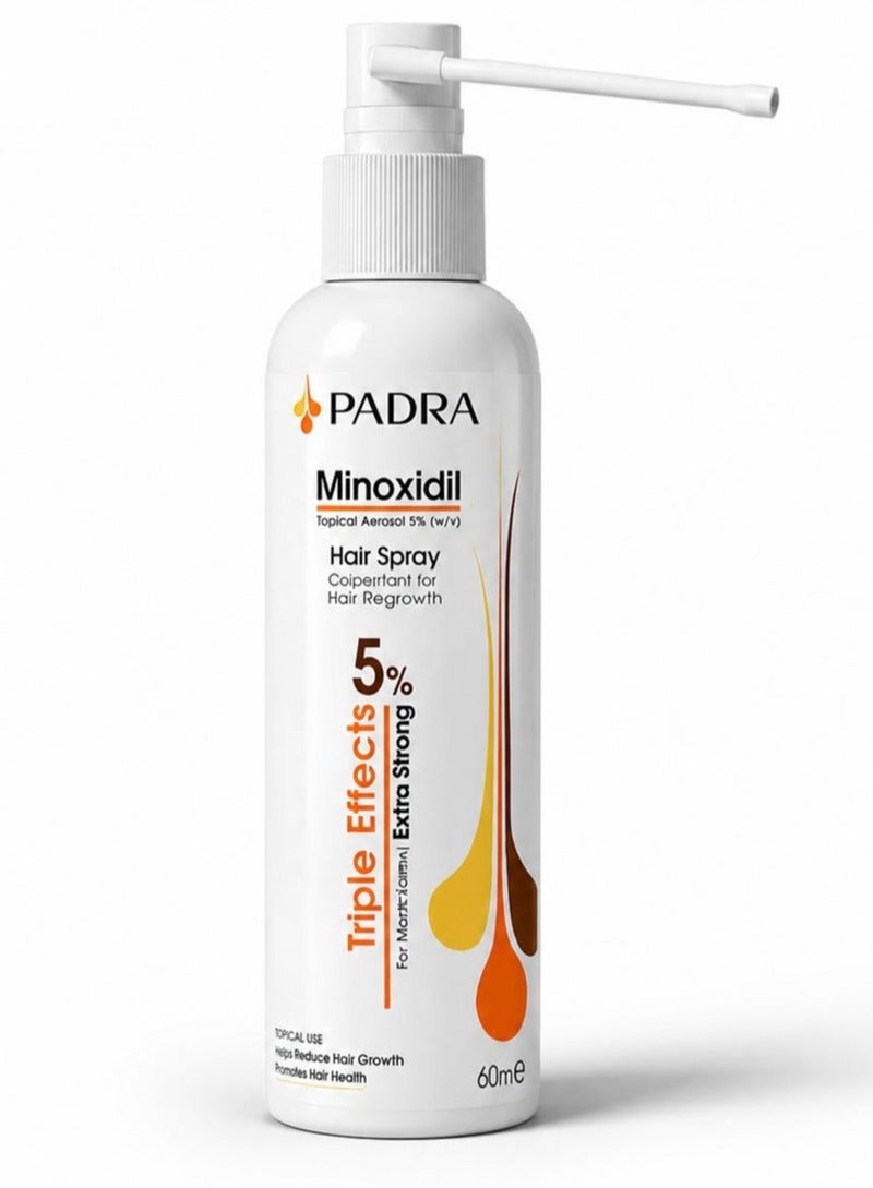 Padra Minoxidil 5% Spray | Triple Effects | For Men & Women | Extra Strong 60Ml - Image 1