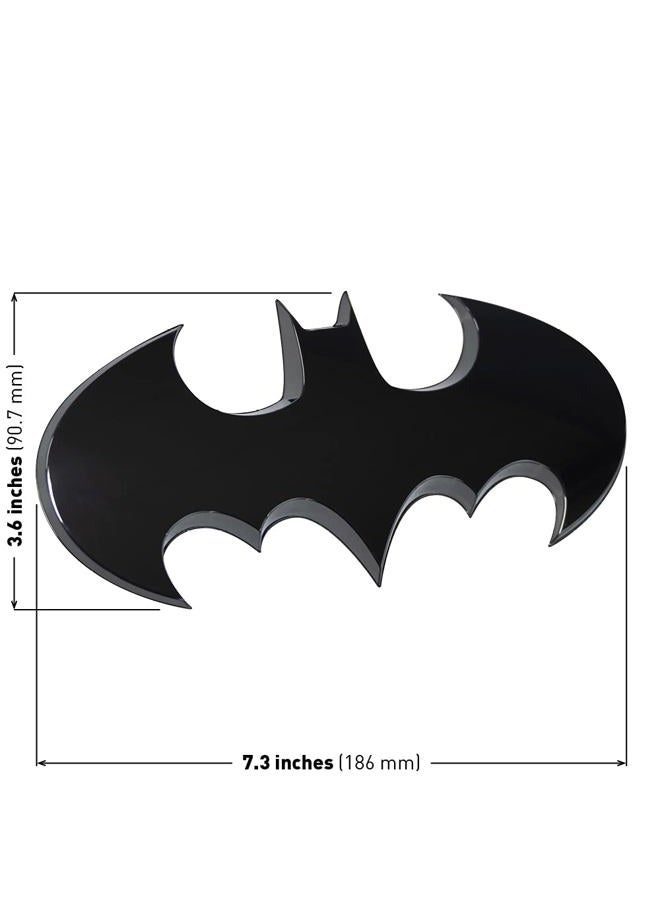 Fan Emblems Batman 3D Car Badge - 1989 Batwing Logo (Large Black Chrome: 90 x 186 x 5 mm) - Image 2