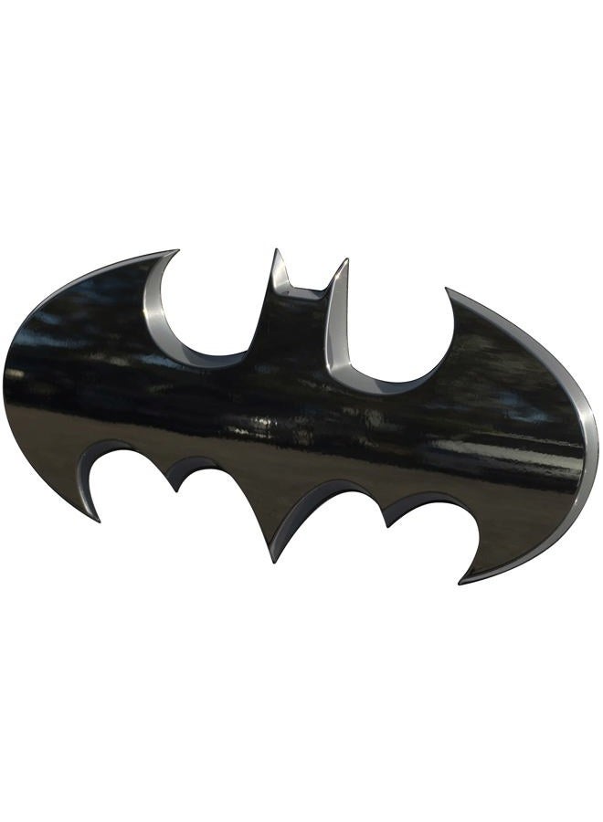 Fan Emblems Batman 3D Car Badge - 1989 Batwing Logo (Large Black Chrome: 90 x 186 x 5 mm) - Image 1