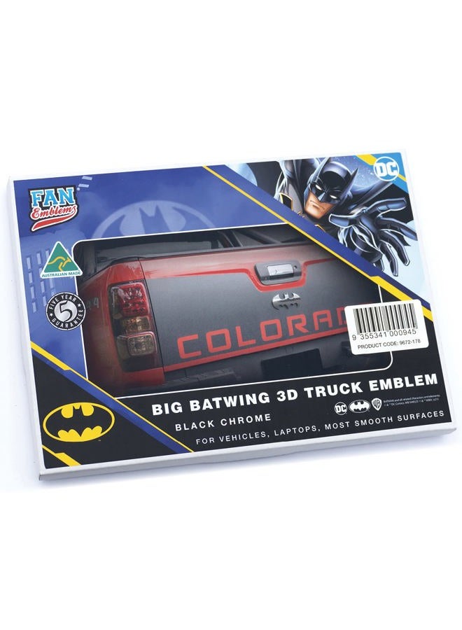 Fan Emblems Batman 3D Car Badge - 1989 Batwing Logo (Large Black Chrome: 90 x 186 x 5 mm) - Image 5