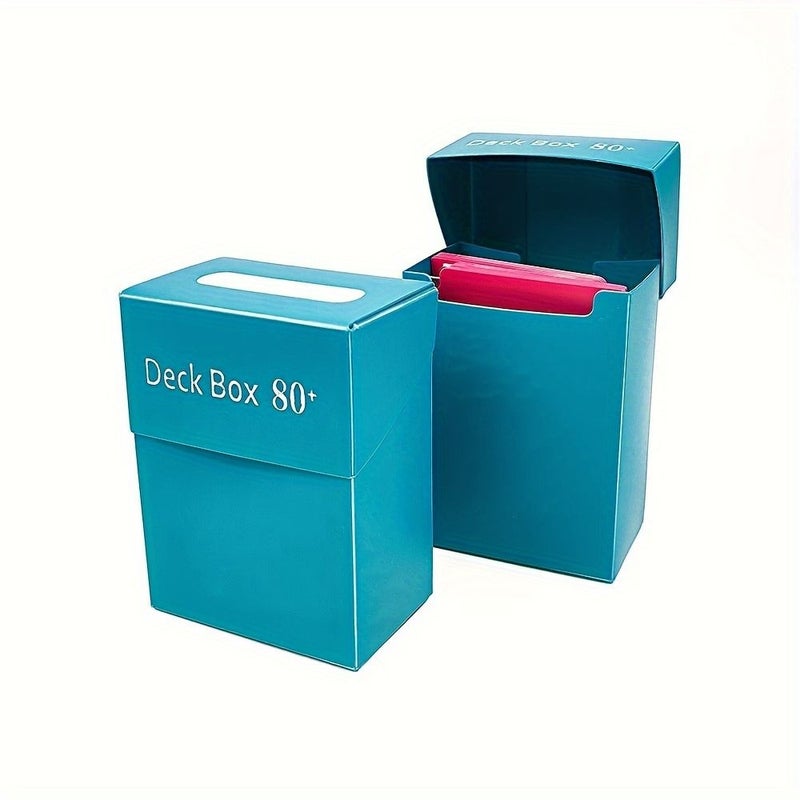 Card Storage Box For Trading Cards Poker And Family Game Gatherings Available In Black Blue - Image 1