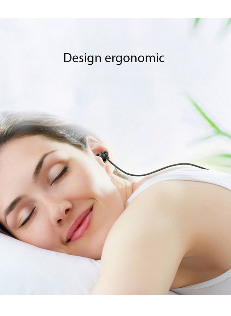Yesido YH29 Silicone Sleep Earphone Wired 3.5mm Jack HD Microphone Earphone Black - Image 4