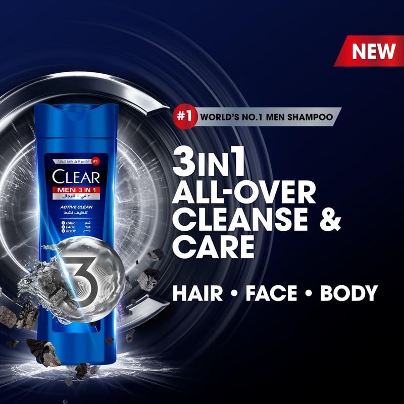Clear Men 3in1 Shampoo for Men - Image 3