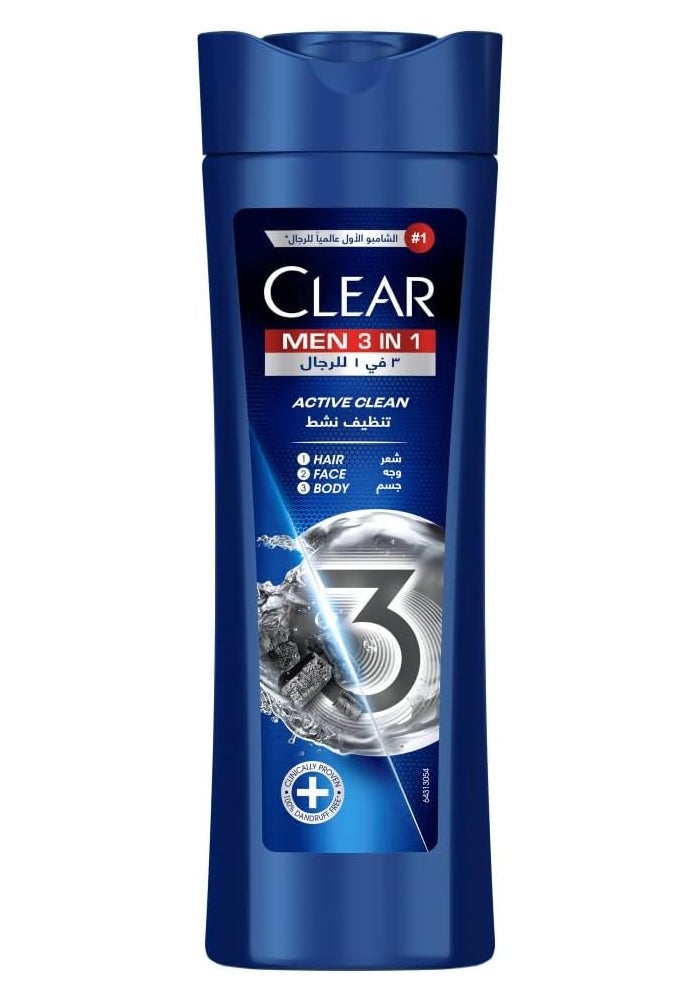 Clear Men 3in1 Shampoo for Men - Image 1