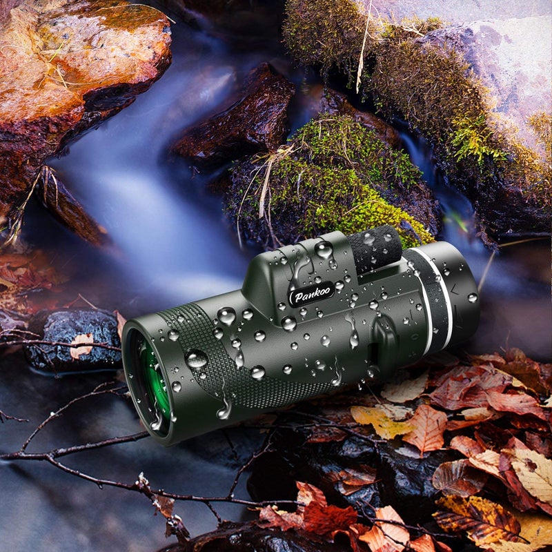 Pankoo 40X60 Monocular Telescope, High Power Monocular for Adults with Phone Adapter& Tripod& Hand Strap, Low Night Vision Monocular, Equipped with BAK4 Prism for Bird Watching and Traveling Concert - Image 2